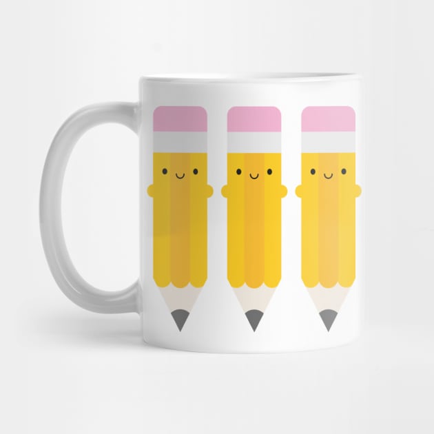 Happy Kawaii Pencils by marcelinesmith